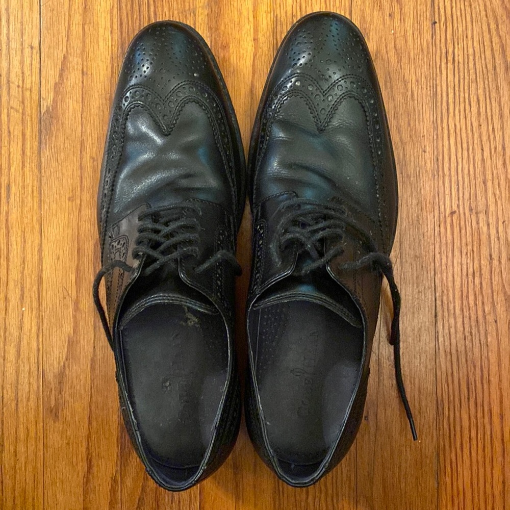 Black Cole Haan Wingtips- Size 10